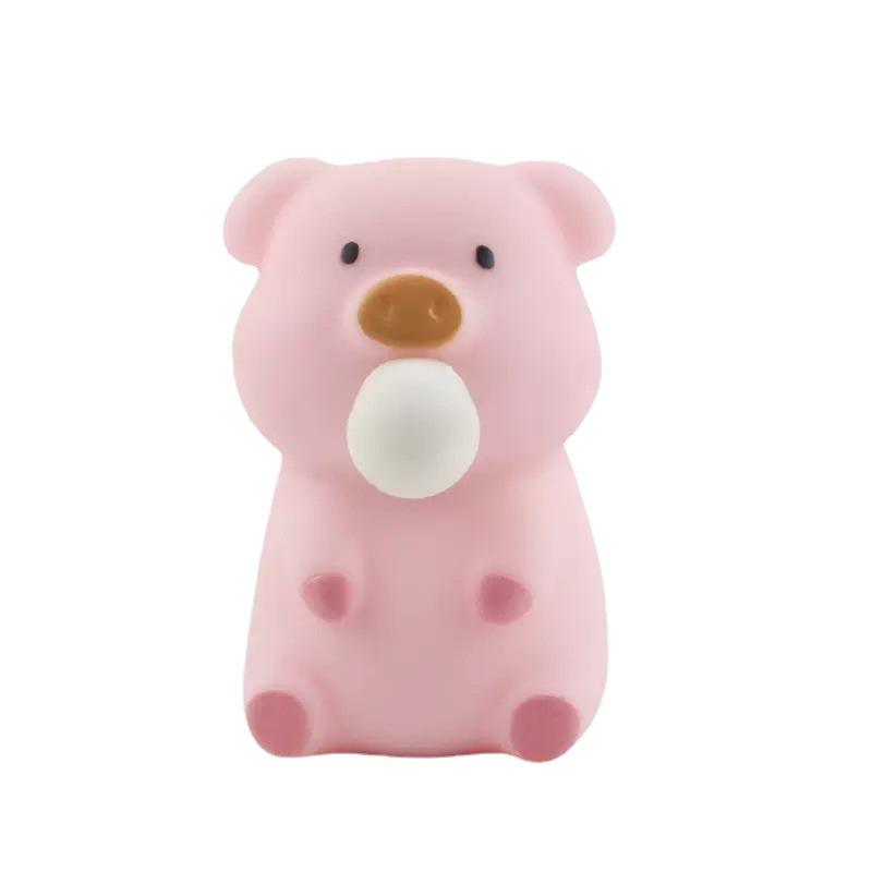 Decompression Bubble Spit Pig Squeeze Toy EVA Material Children Pinch Music Vent Doll Artifact Wholesale Ages 3-14