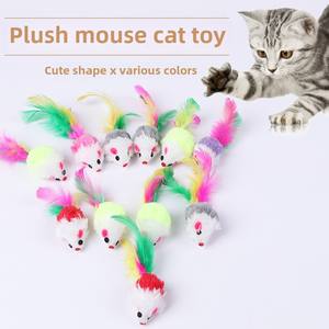 Realistico e colorato coda di gatto topo peluche moderno giocattolo interattivo per animali domestici pronto in Stock stile classico per gatti - Product Image 5