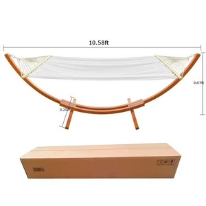 <span class=keywords><strong>Hamaca</strong></span> para exteriores con soporte, marco de <span class=keywords><strong>madera</strong></span> extra grande y resistente, <span class=keywords><strong>hamaca</strong></span> para balcón al aire libre - Product Image 2