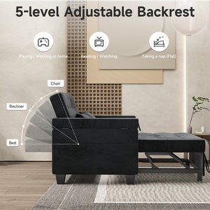 Sofá <span class=keywords><strong>Cama</strong></span> Individual Moderno Best Candy, con Tapicería de Tela, Plegable, Convertible en <span class=keywords><strong>Cama</strong></span> - Product Image 5