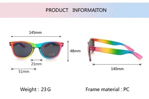 แว่นกันแดดสีดำขนาดเล็กแบบคลาสสิก ราคาประหยัด คุณภาพดี เหมาะสำหรับเป็นของขวัญส่งเสริมการขาย พร้อมสติกเกอร์ติดเลนส์แบบรูเข็ม  สามารถสั่งทำได้ - Product Image 3