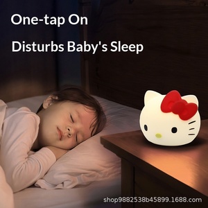 <span class=keywords><strong>Veilleuse</strong></span> en silicone HelloKitty avec design Pat Pat Pat, protection des yeux, lumière d'ambiance de chevet - Product Image 2