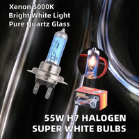 Ampoules halogènes H7 Super Blanc 50W 12V 5000K Xénon Bleu Foncé pour phares de voiture en verre de quartz