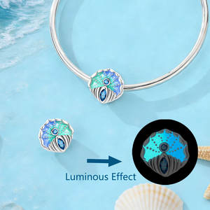 Set de Abalorios de Esmalte Plateado con Temática Oceánica: Tortuga Marina, Estrella de Mar y Caballito de Mar para Pulseras DIY, Accesorios Luminosos - Product Image 2