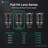 Lente de Cámara de Visión Artificial de Alto Rendimiento con Montura C de Enfoque Fijo de 10MP, 2/3" 12mm F2.8-F16, Formato Completo, en Oferta