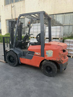Dijual Forklift Diesel Jepang 3 Ton Mesin Original Cat Pabrik Asli Hydraulic Side Shifter Ban Solid Tiga Tingkat