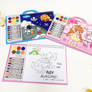 Nouveautés Livre de coloriage à l'eau <span class=keywords><strong>magique</strong></span> Ensemble de papeterie de <span class=keywords><strong>peinture</strong></span> pour enfants Livre de croquis de dessin animé avec <span class=keywords><strong>peinture</strong></span> aquarelle et crayon - Product Image 2