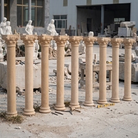 Colonne en pierre naturelle beige, style romain moderne, solide, pour décoration de villa, maison, extérieur et intérieur, haut de gamme, sur mesure, pour usage hôtelier