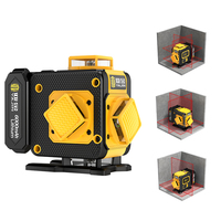 Niveau laser vert YaJin 4D 16 lignes, auto-nivelant, haute précision, 360° horizontal et vertical, outils de mesure laser à lignes croisées