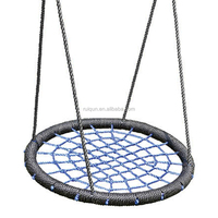 Ensemble de balançoire en toile d'araignée pour enfants de 100 cm de diamètre intérieur/extérieur aire de jeux pour jardin maison-matériau en acier métallique durable