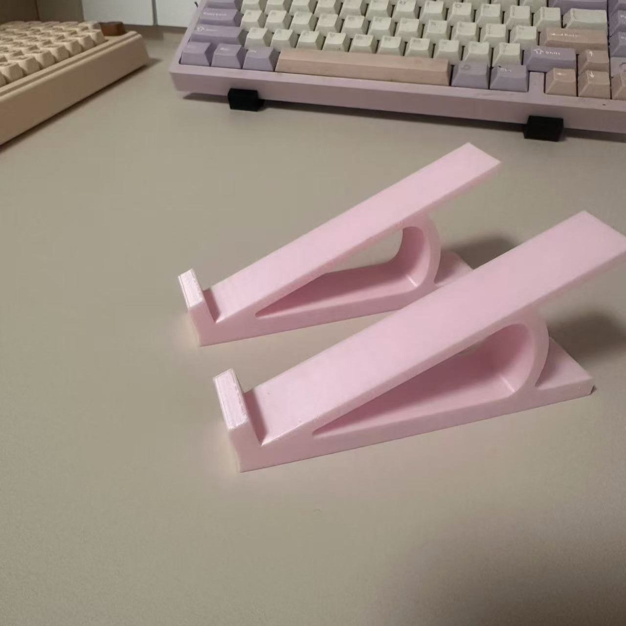Keyboard riser stands [White, pair]