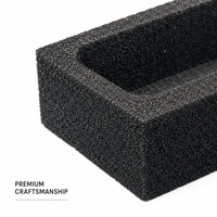 Insert en mousse EVA noire antichoc découpé sur mesure, plateau en éponge avec logo imprimable pour emballage protecteur de boîte cadeau de produits électroniques