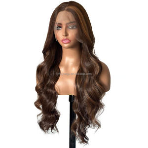 <span class=keywords><strong>Perruque</strong></span> <span class=keywords><strong>Lace</strong></span> Frontale Meilleure Vente Ondulée Colorée à Mèches <span class=keywords><strong>Perruque</strong></span> Synthétique pour Femme - Product Image 3