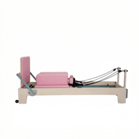 Máquina de Pilates Reformer Profesional Marrón, de Tamaño Completo, Grado Estudio, Ligera, con Núcleo de Madera de Arce Ecológica, para Ejercicio, Venta al por Mayor
