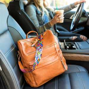 Mochila con correa de <span class=keywords><strong>guitarra</strong></span> a cuadros, monedero de cuero vegana, monedero Convertible, bolsa de viaje, <span class=keywords><strong>DOM</strong></span>-1141404 de regalo - Product Image 2