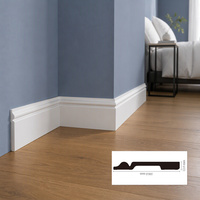 Moulures décoratives en PVC VELL pour plinthes murales, moulures décoratives, garnitures de plinthes, résistantes à l'humidité, en PS, pour la décoration murale intérieure