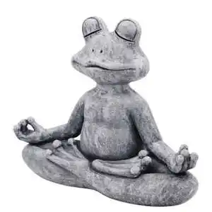 Meditation Frog Statue Cartoon Animal Yoga Ornaments Outdoor Lawn Garden Decoration Resin Yoga Frog