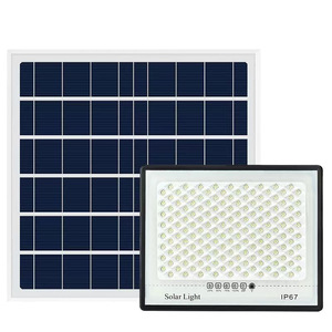 Solar Garden <b>Light</b> Large <b>LED</b> Panel 5000K Daylight IP67 Waterproof Wall Mount Outdoor Solar Lamp with <b>Light</b> <b>Sensor</b> - Product Image 4
