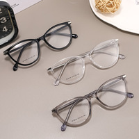 Nouveau rétro TR90 Prescription lunettes oeil de chat W9016BL solide diamant forme de visage à la mode Internet célébrité sans maquillage Option pour