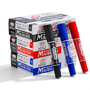 Yağ Bazlı Kalıcı Su Geçirmez Çift Uçlu 6mm Keski Eğik Uçlu Kalem Sanat Çalışmaları Etiketleme Ofis Malzemeleri Özel Logo Markalama Kağıdı 4 - Product Image 1
