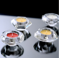 Support de bougie en verre pour bougies chauffe-plat, décoration de maison, cuisine, bureau, souvenir de mariage, plat Dappen