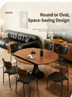 Table à manger extensible en bois massif de style français minimaliste moderne pour plusieurs personnes, adaptée à la maison, à l'hôtel et au restaurant