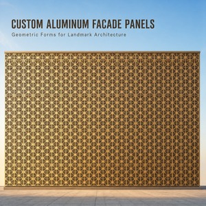 Panneaux de façade en aluminium sur mesure, panneaux de revêtement mural perforés, panneaux décoratifs pour l'extérieur des bâtiments - Product Image 3