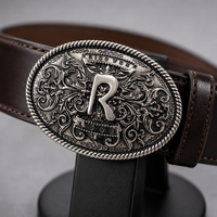 Boucles de ceinture pour hommes d'affaires, logo gravé sur mesure, alliage de zinc, métal résistant à la rouille, anti-rayures, pour ceinture en cuir