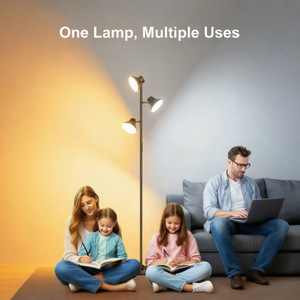 Modern Floor Lamp 3 Heads Adjustable Angle LED <b>Standing</b> Light For Living Room Bedroom Office Iron <b>PC</b> Material - Product Image 3