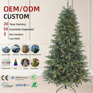 Arbre de Noël Artificiel Pré-Éclairé en PE et PVC, Design Personnalisé, Écologique, Nouveau Modèle, Prix EXW, Pointes Denses de Haute Qualité - Product Image 1