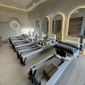 Satu-satunya <span class=keywords><strong>Reformer</strong></span> <span class=keywords><strong>Pilates</strong></span> Aluminium yang Tahan Lama di Tiongkok dengan Komponen Impor Jerman untuk Latihan Tubuh Kebugaran Rumahan dan Komersial - Product Image 1