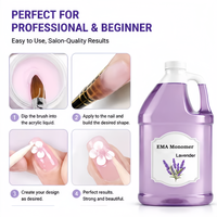 Poudre acrylique à marque privée OEM, séchage rapide, moyen ou lent, 1000 ml (gallon), monomère liquide acrylique MMA EMA violet pour ongles