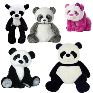 Peluche personalizzati regalo di san valentino 20CM Panda Kawaii PP peluche in cotone peluche Panda giocattoli con fiori di rosa - Product Image 3