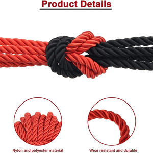 セックスボンデージソフトロープコード10M33フィートポリエステルファイバーロープクラフトロープ厚手のコットンコードアダルトゲーム拘束 - Product Image 3