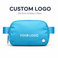 Custom Logo Zipper Waterproof Nylon Sports Running Side Belt Hip Leg Messenger Bum Belt Sling Chest Crossbody Unisex Fanny Pack