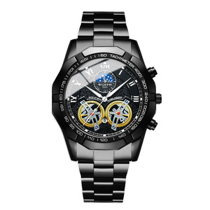 Reloj Deportivo de Negocios para Hombre de Alta Calidad, Caja de Fibra de Carbono, Cronógrafo, Taquímetro, Función de Fecha, Manecillas Luminosas, Reloj de Cuarzo - Product Image 2