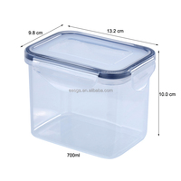 Set2350p 3Tb 700 + 2350Ml 3 Stuks Set Luchtdichte Voedselopslagcontainer Plastic Mooie Voedsel Lunch Container Box Pla Food Container Container Set