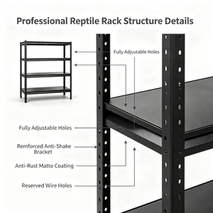 <span class=keywords><strong>Étagère</strong></span> de rangement multicouche en acier étanche pour aquarium, support robuste pour bacs de pisciculture, paludariums et magasins d'aquariophilie - Product Image 3