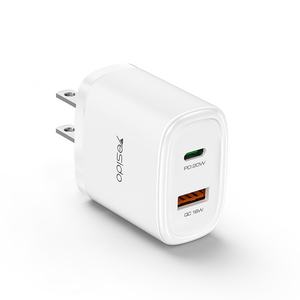 Yesido Multiple Protection PD20W + QC18W USB-C et USB Double Port Charge Rapide US Spec Chargeur - Product Image 1