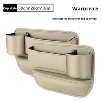 Organisateur de siège de voiture en cuir PU de luxe avec crochet organisateur de crevasse de siège avant et support de boîte de rangement