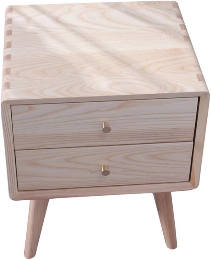 Деревянный органайзер для хранения для спальни, шкаф из натурального дерева с 2 ящиками