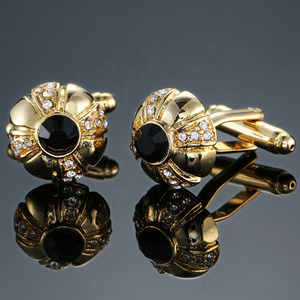 Personalizado Exquisito Vintage Zirconia Flor Gemelos Acero Inoxidable Elegante Lujo Regalos para Hombres - Product Image 1