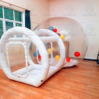 Tente à bulles gonflable pour enfants, fête commerciale, dôme transparent, jardin extérieur, maison à bulles