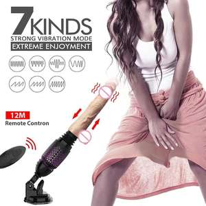 Produk seks kualitas tinggi realistis Dildo besar pemanas teleskopik tali dorong pada Dildo mainan seks Vibrator untuk wanita - Product Image 1