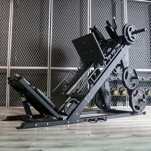 45 gradi Leg Press Hack Squat Machine attrezzatura da palestra allenamento per la forza piastra per pesi caricata Leg Press Hack Squat