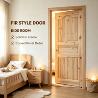 Solid Fir Timber Decorative Door Natural Timber for Cafe Restaurant Interior Fit Out