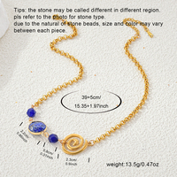 Collier bohème tendance en lapis-lazuli, collier superposé en pierre naturelle élégant, design unique, accessoire quotidien, collier pour femme