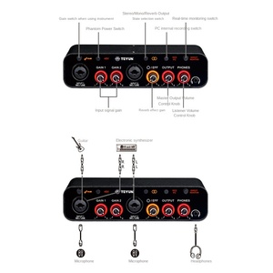 Carte <span class=keywords><strong>son</strong></span> externe USB sans pilote, spéciale pour l'<span class=keywords><strong>enregistrement</strong></span>, l'arrangement musical, le karaoké et la diffusion en direct, pour l'<span class=keywords><strong>enregistrement</strong></span> sur téléphone portable - Product Image 4