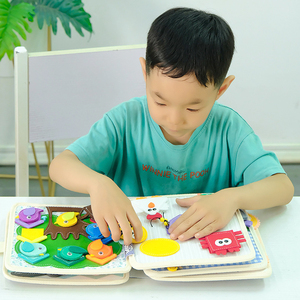 Meilleures ventes : Jeux d'éveil sensoriels en feutre unisexe pour enfants autistes, jouets éducatifs, planche d'activités pour bébés, emballés dans un sac - Product Image 6