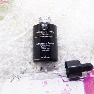 Custom <b>Empty</b> 20ml 30ml Matt Black Beard Oil Cosmetic Skincare Dropper Glass Eye Serum Essential Oil Bottle with Round Paper Tube - Product Image 4